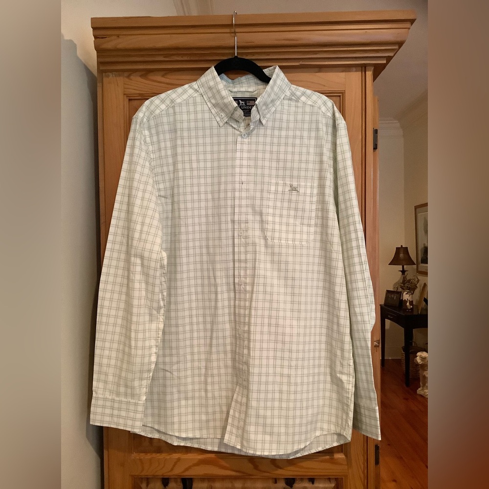 Men's Pastel Green Plaid Button-Down Shirt